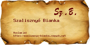 Szalisznyó Bianka névjegykártya